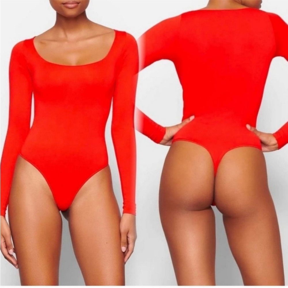 ❤️Skims Jelly Sheer Long Sleeve Bodysuit 2X